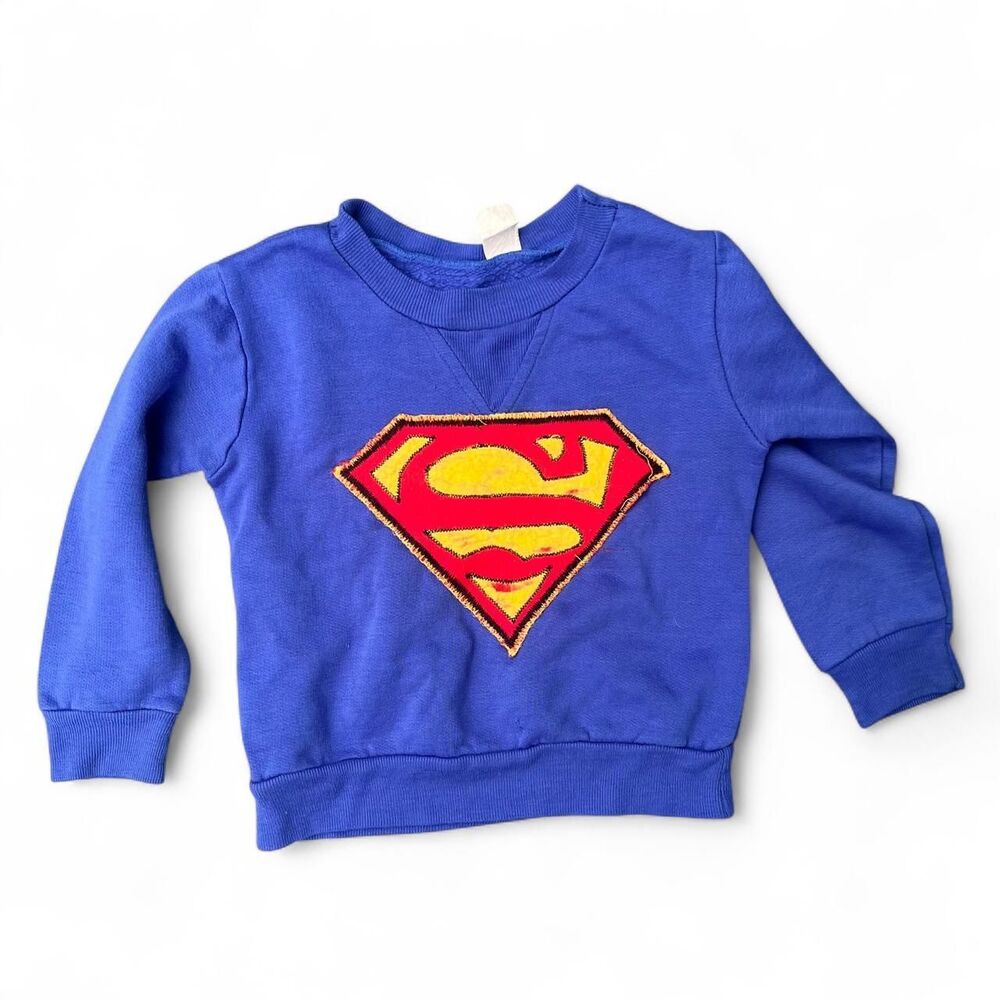 Superman Sweatshirt Vintage Kids Clothing 4T